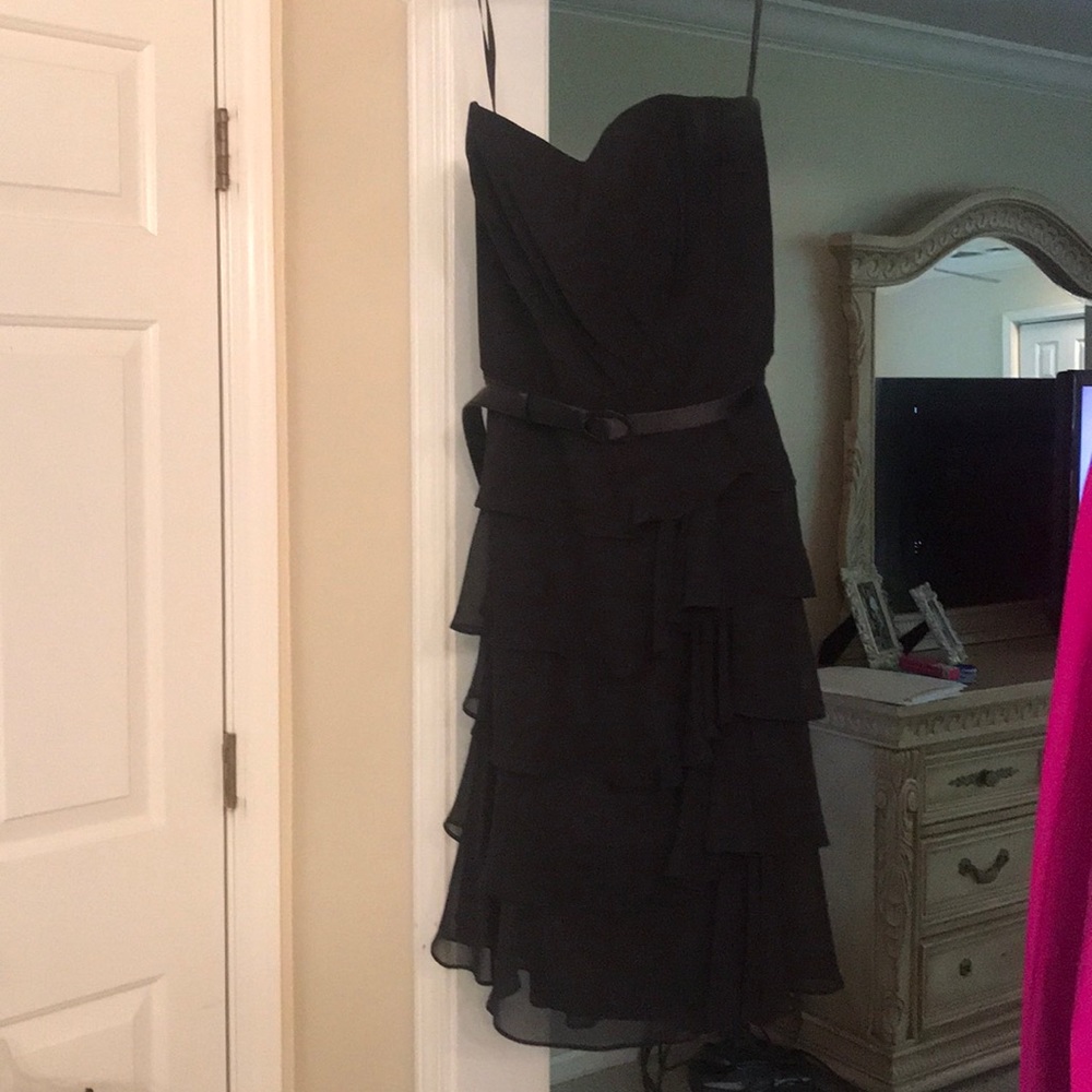 Black strapless dress